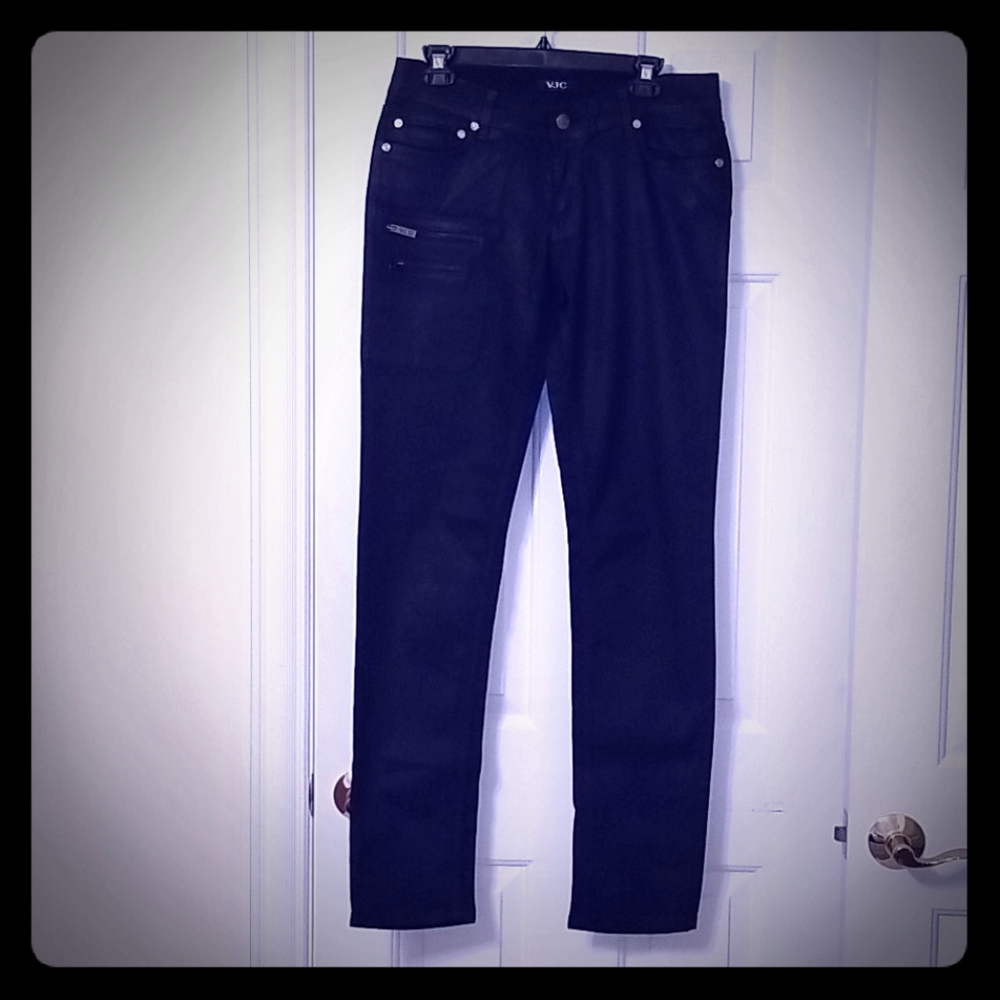 VJC Coated Black Jeans